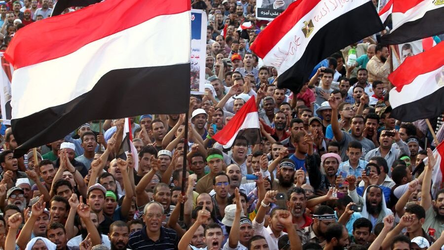 Protestierende Muslimbrüder in Kairo (dpa)