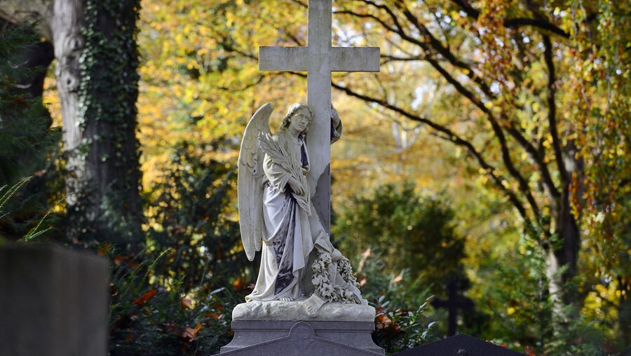 Auf dem Melatenfriedhof in Köln gibt es eine Vielzahl an unterschiedlichen Grabmotiven zu entdecken. / © Beatrice Tomasetti (DR)