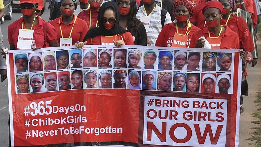 Protest für die Rückkehr der Chibok-Mädchen / © Str (dpa)