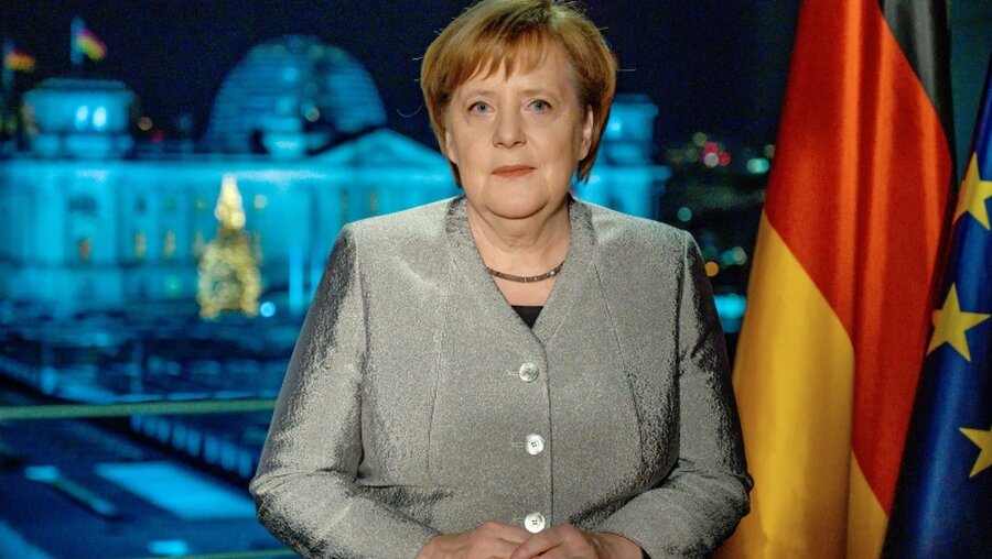 Bundeskanzlerin Angela Merkel im Kanzleramt / © John Macdougall (dpa)