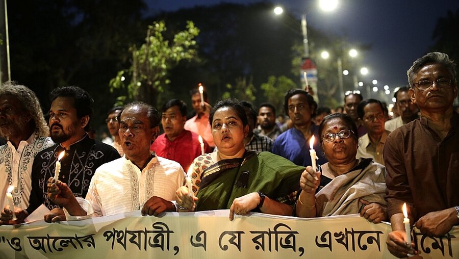 Gedenken an den Blogger Avijit Roy / © Abir Abdullah (dpa)