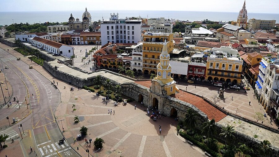Der historische Teil der kolumbianischen Stadt Cartagena / © Ricardo Maldonado Rozo (dpa)