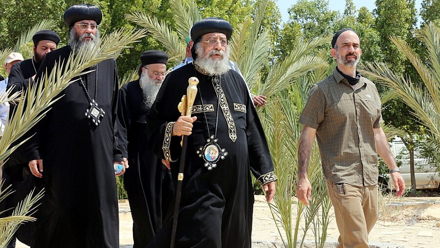Koptischer Papst Tawadros II. in Jordanien / © Jamal Nasrallah (dpa)