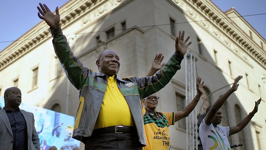 Cyril Ramaphosa, Parteivorsitzender des Afrikanischen Nationalkongresses (ANC) / © Jerome Delay (dpa)