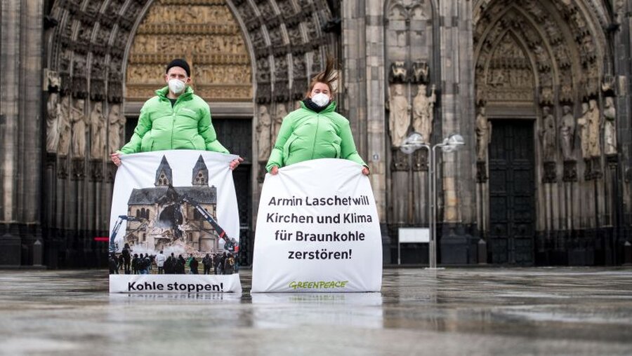 Demonstration von Greenpeace - Köln / © Marius Becker (dpa)