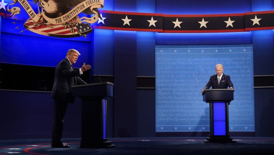 Erste TV-Debatte zwischen Trump und Biden / © Julio Cortez/AP (dpa)