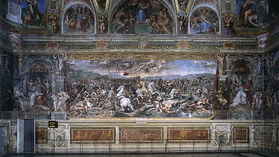 Fresko von Giulio Romano in den Vatikanischen Museen  / © N.N./Vatikanische Museen (dpa)