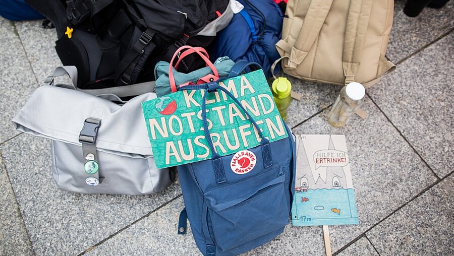 Fridays for Future Demonstranten in Köln rufen den Klimanotstand aus / © Rolf Vennenbernd (dpa)