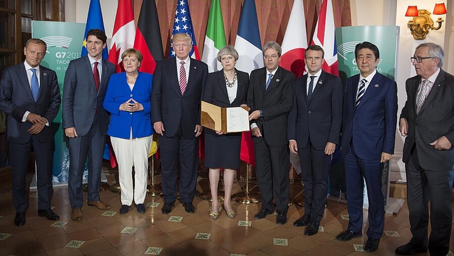 Die Spitzen der G7-Staaten / © Guido Bergmann (dpa)