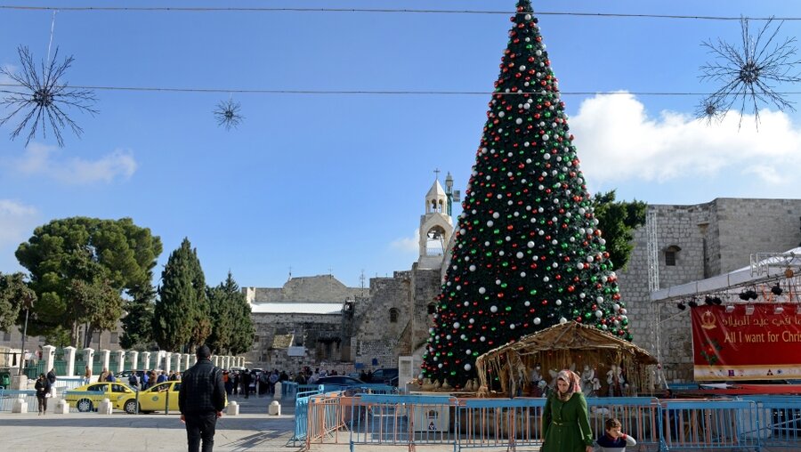 Manger-Platz vor der Geburtskirche in Bethlehem (epd)