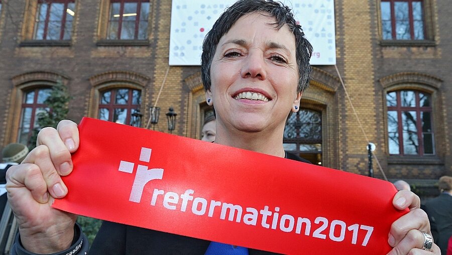 Margot Käßmann wirbt für das Reformationsjubiläum / © Steffen Schellhorn (epd)