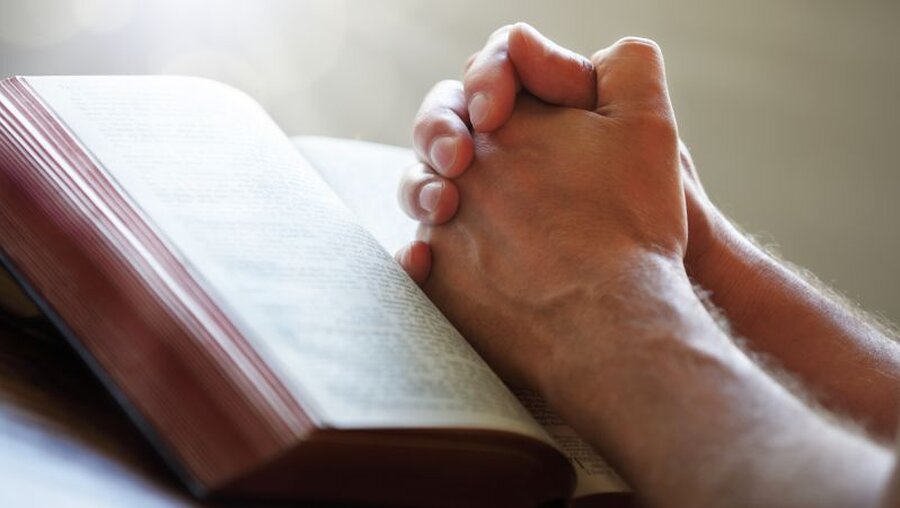 Hände im Gebet auf einer Bibel / © Brian A Jackson (shutterstock)