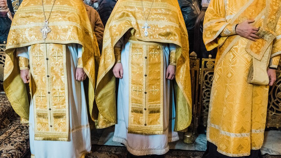 Ukrainisch-Orthodoxe Geistliche / © Andrey Lomakin (KNA)