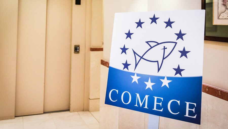 Logo der COMECE / © Julia Steinbrecht (KNA)