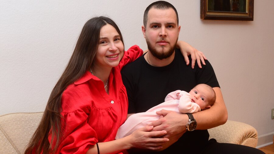Anlässlich der Geburt seiner Tochter durfte Vadim aus der Ukraine ausreisen. / © Beatrice Tomasetti (DR)