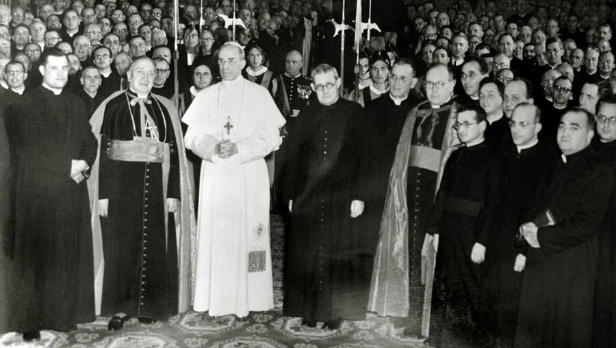 Audienz mit Papst Pius XII. (KNA)