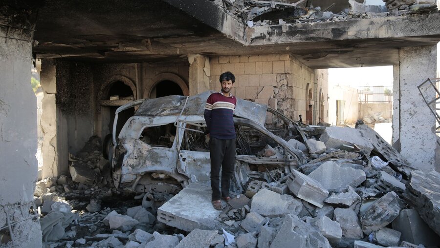 Nach Luftangriffen im Jemen / © Hani Al-Ansi (dpa)