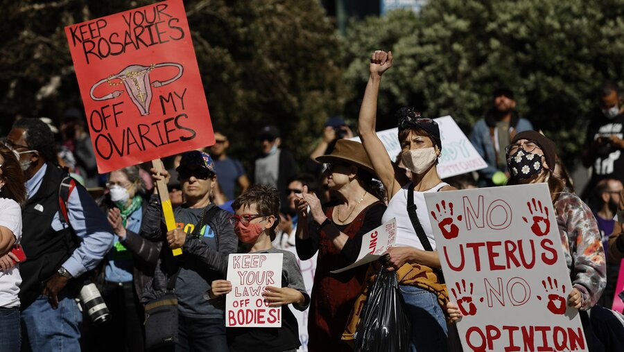 San Francisco: Demonstranten, die für das Recht auf Abtreibung protestieren / © Josie Lepe (dpa)
