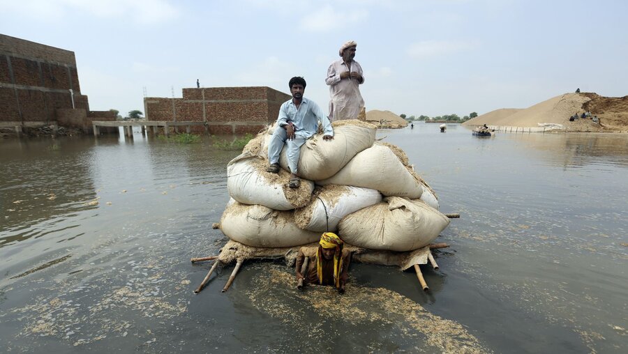 Überschwemmungen in Pakistan / © Fareed Khan (dpa)