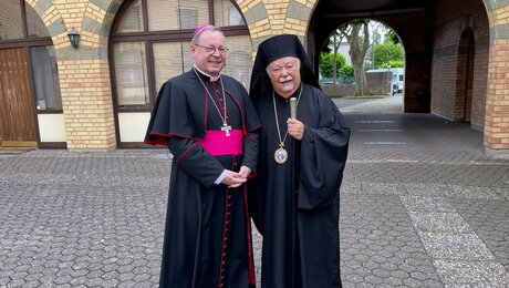 Begegnung von Metropolit Augoustinos und Bischof Georg Bätzing / © Kopp (DBK)