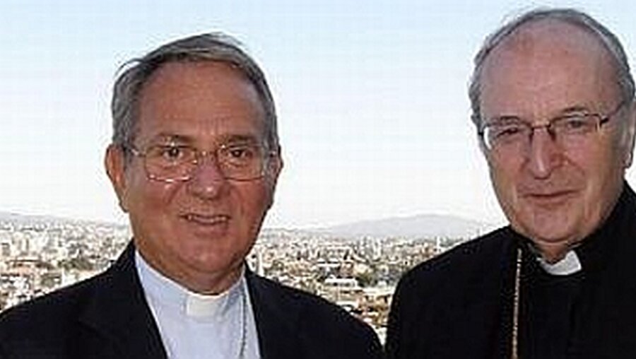 Vorkämpfer für die Religionsfreiheit in der Türkei: Bischof Padovese und Kardinal Meisner  (KNA)
