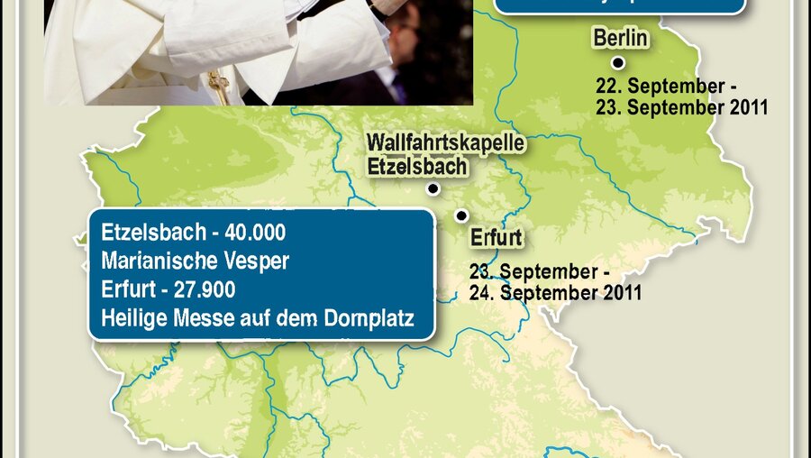 Deutschlandreise von Papst Benedikt XVI. (KNA)
