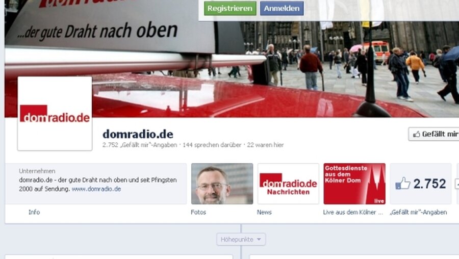 domradio.de auf facebook (DR)