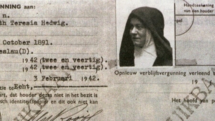 Aufenthaltserlaubnis von Edith Stein für ihr Exil in den Niederlanden (KNA)