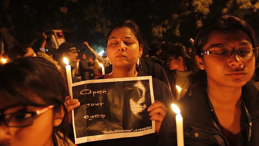 Indien: Demonstration gegen Vergewaltigungen (dpa)