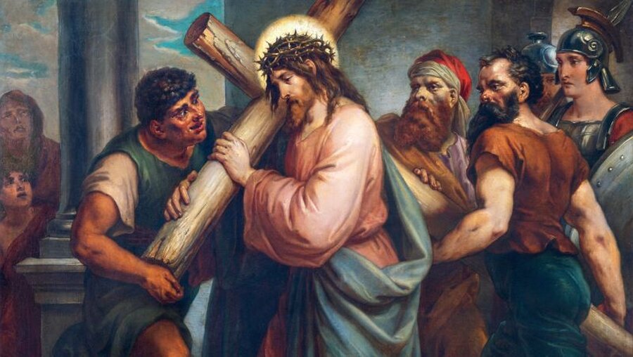 Jesus trägt sein Kreuz, Gemälde von Karl Geiger (1876) / © Renata Sedmakova (shutterstock)