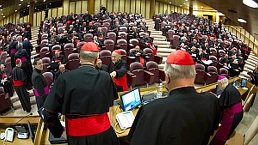 142 Kardinäle bei erster Generalkongregation (epd)