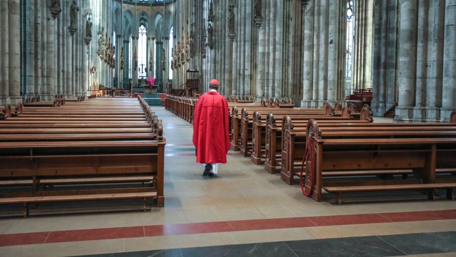 Kardinal Woelki im leeren Kölner Dom / © Henning Schoon (Kirchenzeitung Koeln)