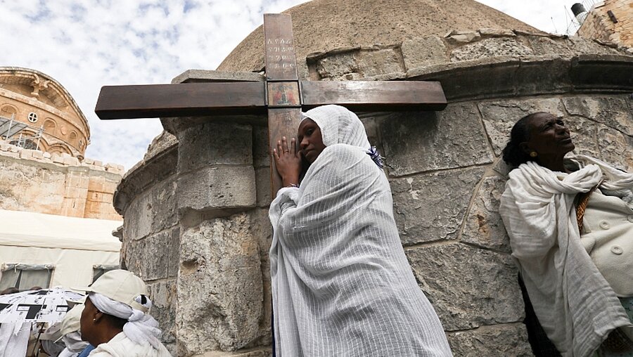 Äthiopische christliche Pilger in Jerusalem  / © Dan Balilty/AP/ (dpa)