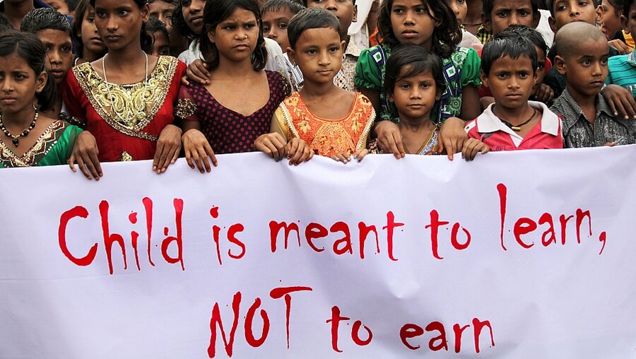 Protest gegen Kinderarbeit (dpa)