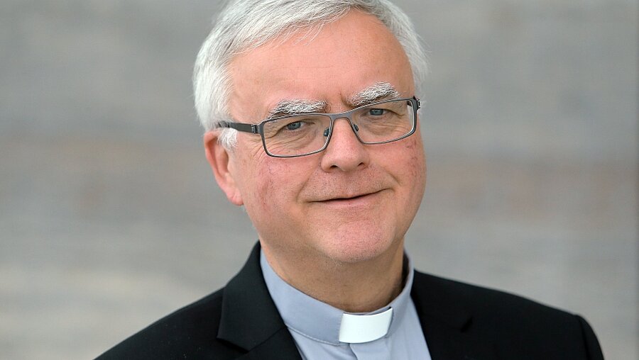 Der ernannte Erzbischof von Berlin am 8.7.15 in Leipzig (epd)