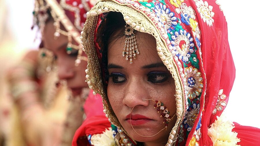 Muslimische Braut / © Sanjeev Gupta (dpa)