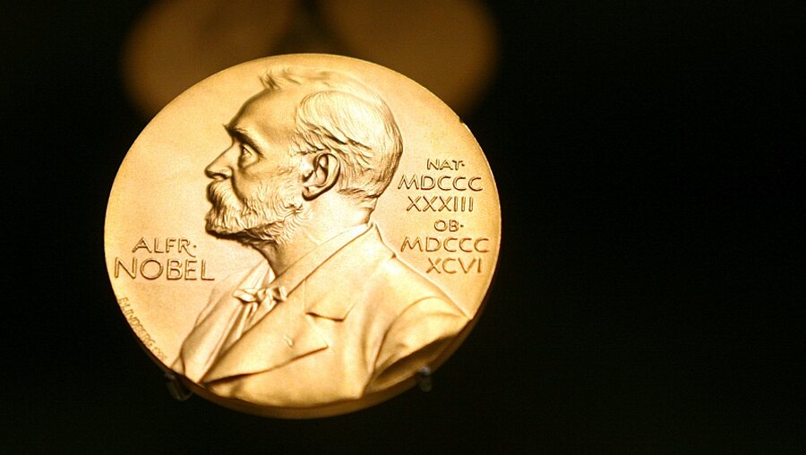 Medaille mit dem Konterfei von Alfred Nobel / © Kay Nietfeld (dpa)