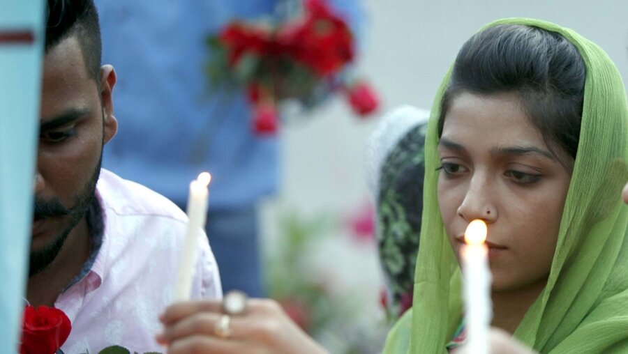 Mitgefühl und Trauer für die Opfer der Anschlagsserie in Sri Lanka / © Ppi (dpa)