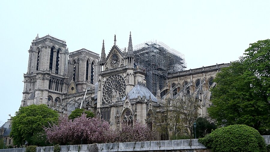 Nach dem verheerenden Brand der Kathedrale Notre-Dame / © Gareth Fuller (dpa)