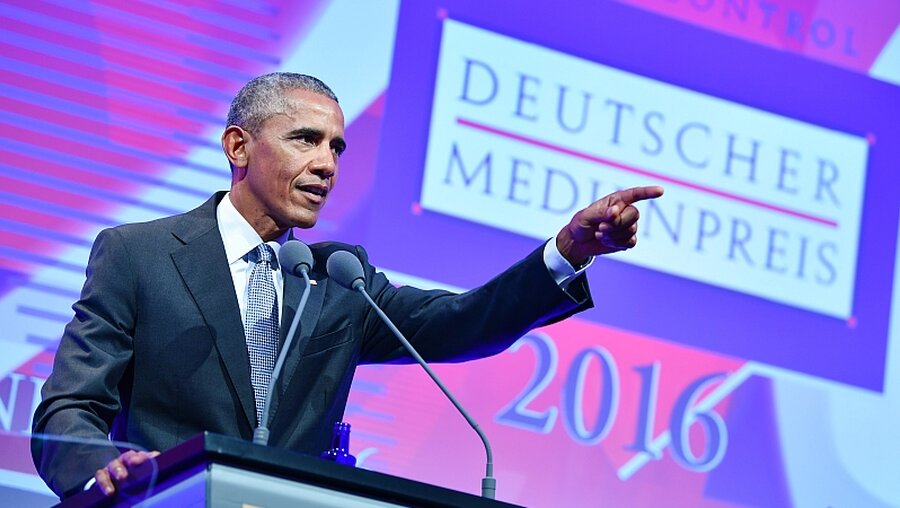 Medienpreis für Obama / © Anspach (dpa)