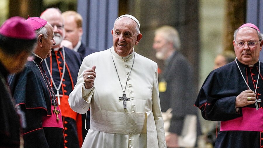 Papst Franziskus schickt die Weltkirche auf einen synodalen Weg / © Paul Haring (KNA)