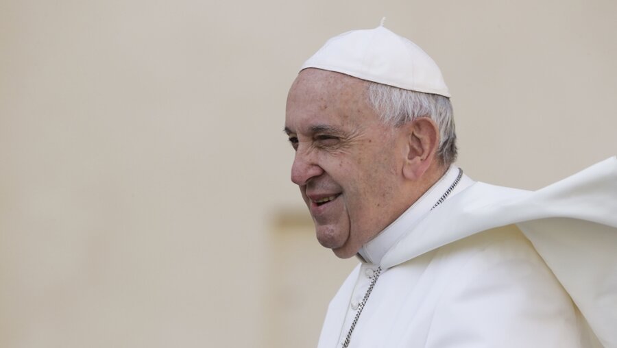 Papst Franziskus während der wöchentlichen Generalaudienz / © Andrew Medichini (dpa)