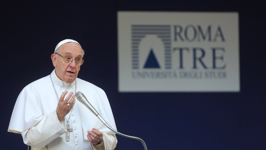 Papst Franziskus besucht die italienische Universität Roma Tre / © Cristian Gennari (KNA)