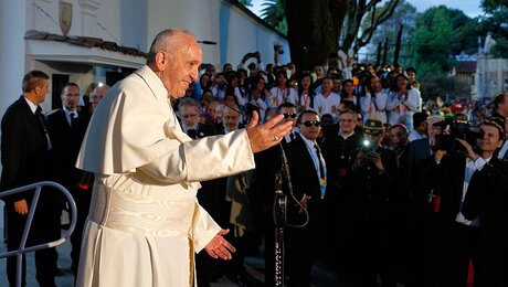 Papst Franziskus in Kolumbien / © Paul Haring (KNA)
