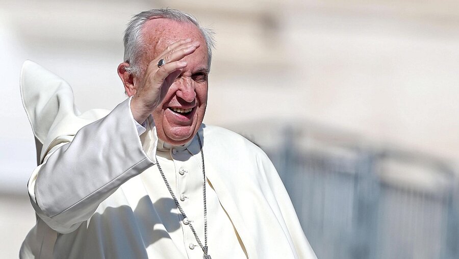 Papst Franziskus bei der Generalaudienz am 3.6.15 (dpa)