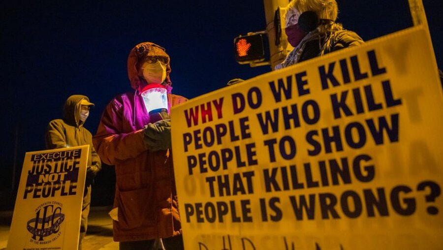 Protest gegen die Hinrichtung von Lisa Montgomery / © Jeremy Hogan/SOPA Images via ZUMA Wire (dpa)