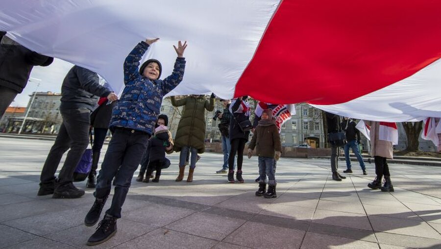 Proteste in Belarus / © Mindaugas Kulbis (dpa)
