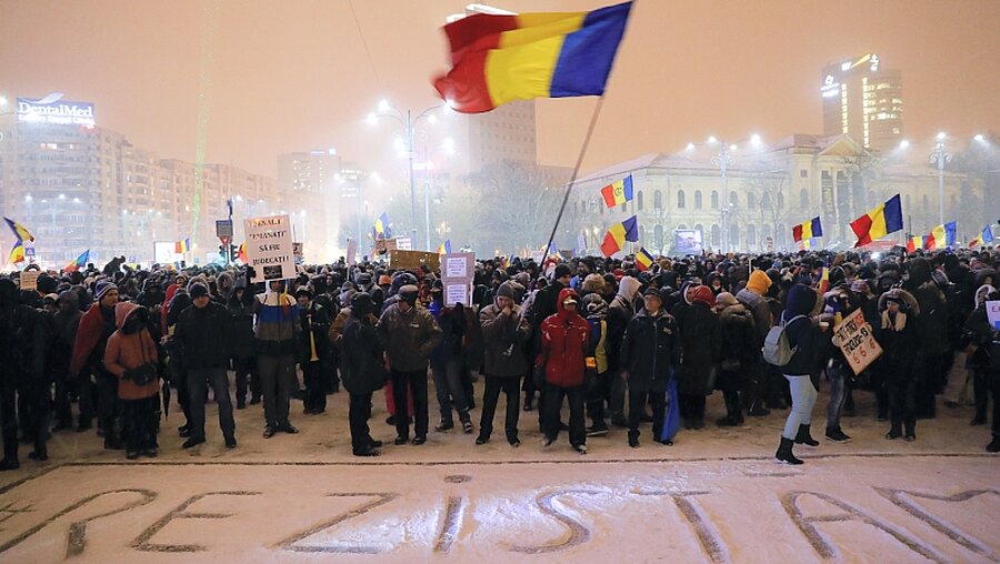 Proteste in Rumänien / ©  Vadim Ghirda (dpa)