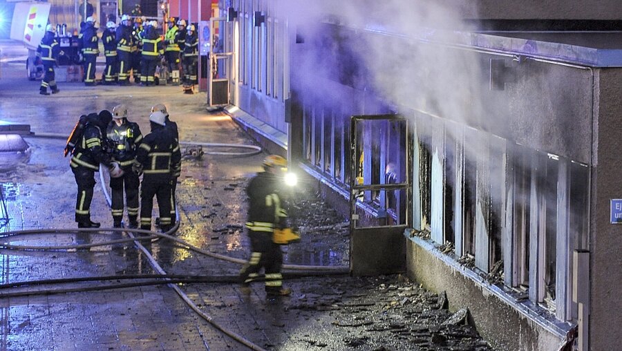 Ausgebrannte Moschee in Schweden (dpa)