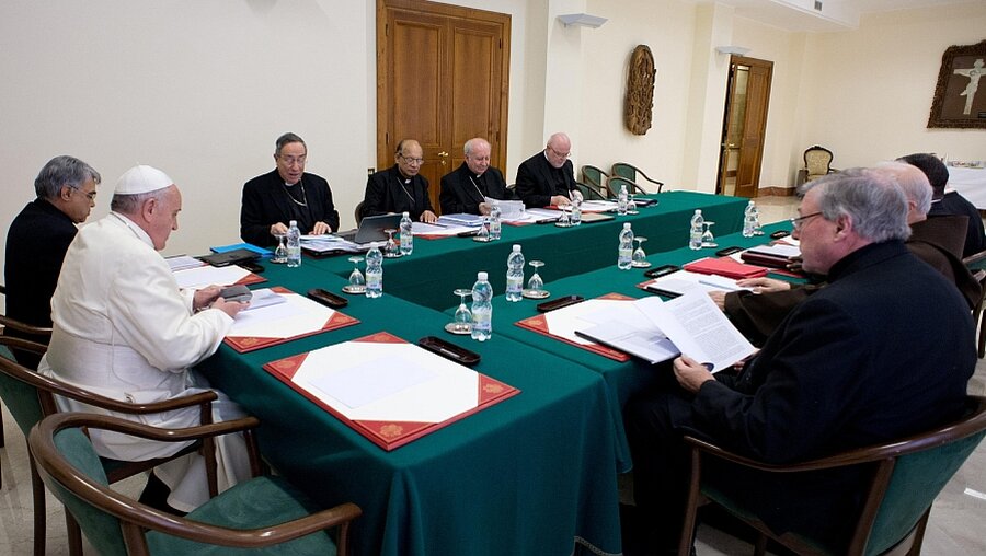 Kardinalsrat mit Papst Franziskus (Archiv) (KNA)
